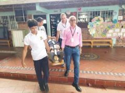 Simulacro de evacuación y rescate, secundaria